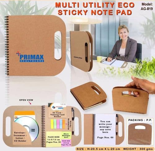 Multi Utility Eco Sticky Note Pad AG-819
